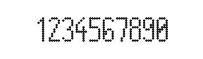 5×11数字点阵字体 ddN511AA0377