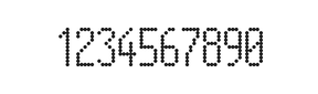 5×11数字点阵字体 ddN511AA0379