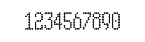 5×11数字点阵字体 ddN511AA0391