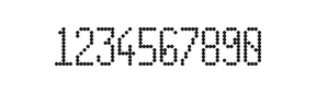 5×11数字点阵字体 ddN511AA0392