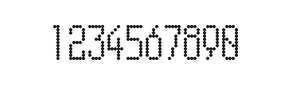 5×11数字点阵字体 ddN511AA0395