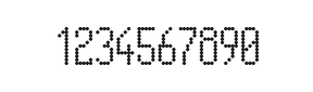 5×11数字点阵字体 ddN511AA0396