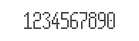 5×11数字点阵字体 ddN511AA0401