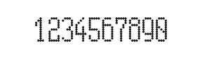 5×11数字点阵字体 ddN511AA0403