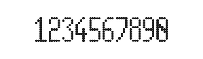 5×11数字点阵字体 ddN511AA0404