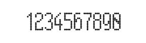 5×11数字点阵字体 ddN511AA0410