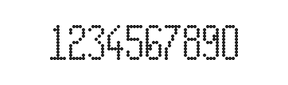 5×11数字点阵字体 ddN511AA0411
