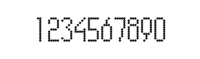 5×11数字点阵字体 ddN511AA0412