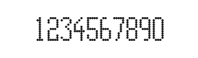 5×11数字点阵字体 ddN511AA0413