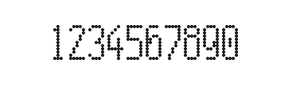 5×11数字点阵字体 ddN511AA0415