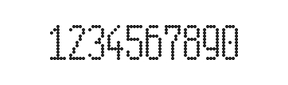 5×11数字点阵字体 ddN511AA0416