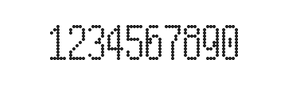 5×11数字点阵字体 ddN511AA0417
