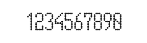 5×11数字点阵字体 ddN511AA0419