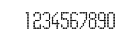 5×11数字点阵字体 ddN511AA0420