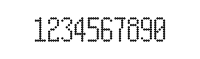5×11数字点阵字体 ddN511AA0422