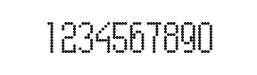 5×11数字点阵字体 ddN511AA0426