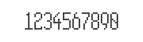 5×11数字点阵字体 ddN511AA0427