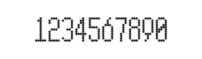 5×11数字点阵字体 ddN511AA0430