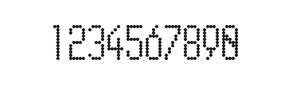 5×11数字点阵字体 ddN511AA0434
