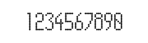 5×11数字点阵字体 ddN511AA0445