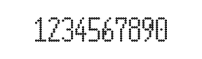 5×11数字点阵字体 ddN511AA0447