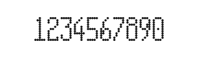 5×11数字点阵字体 ddN511AA0451