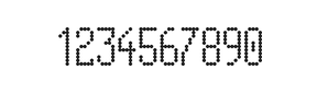 5×11数字点阵字体 ddN511AA0454