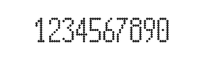 5×11数字点阵字体 ddN511AA0456