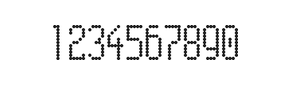 5×11数字点阵字体 ddN511AA0457