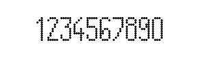 5×11数字点阵字体 ddN511AA0458