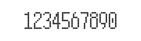 5×11数字点阵字体 ddN511AA0461