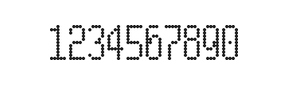 5×11数字点阵字体 ddN511AA0464