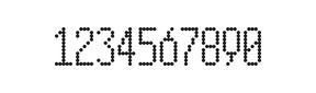 5×11数字点阵字体 ddN511AA0467