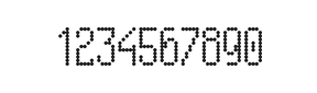5×11数字点阵字体 ddN511AA0468