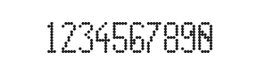 5×11数字点阵字体 ddN511AA0469
