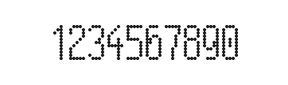 5×11数字点阵字体 ddN511AA0470