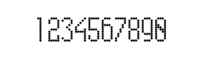 5×11数字点阵字体 ddN511AA0471