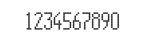 5×11数字点阵字体 ddN511AA0472