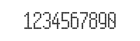 5×11数字点阵字体 ddN511AA0473