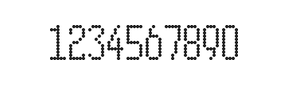 5×11数字点阵字体 ddN511AA0474