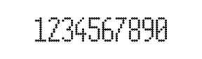 5×11数字点阵字体 ddN511AA0477