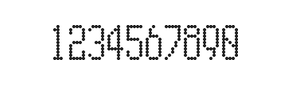 5×11数字点阵字体 ddN511AA0478