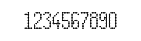 5×11数字点阵字体 ddN511AA0479