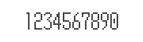 5×11数字点阵字体 ddN511AA0480