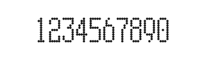 5×11数字点阵字体 ddN511AA0483