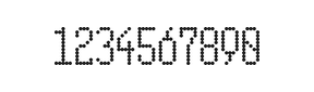 5×11数字点阵字体 ddN511AA0484