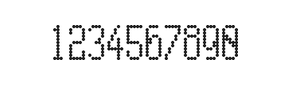 5×11数字点阵字体 ddN511AA0487