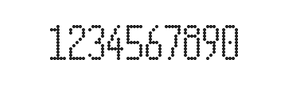 5×11数字点阵字体 ddN511AA0492