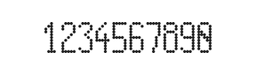 5×11数字点阵字体 ddN511AA0496
