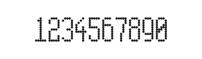 5×11数字点阵字体 ddN511AA0501